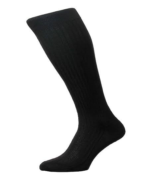 100% Black Silk Socks