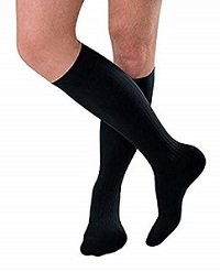 picture of black ribbed socks