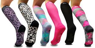 picture of Knee High multicolored compression socks