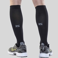 knee-high with sports shoes