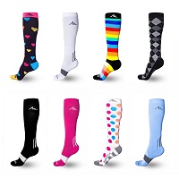 A picture of colorful maternity compression socks