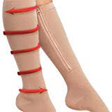 Ailaka 15-20 mmHg knee high zippered compression socks