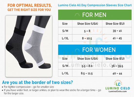 Compression Socks Size Variation For Men and Women