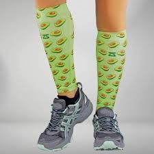 Compression Leg Sleeves Worn With Socks