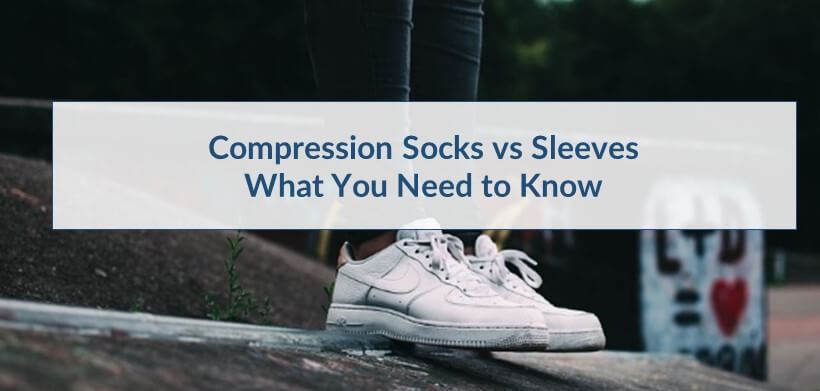 image showing comparison between Compressions Sleeves for Leg and Compression Socks