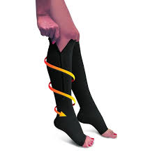 Eabern 15-20 mmHg knee high zip compression stockings