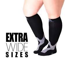 Extra wide compression socks