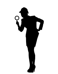 Picture of a person with a magnifying glass, in reference to the rose toy patent search for similar sex toys that own the patent for clit sucker products.