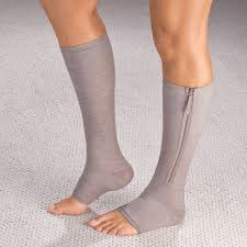 HealthyNees 15-20 mmHg knee high zip compression stockings