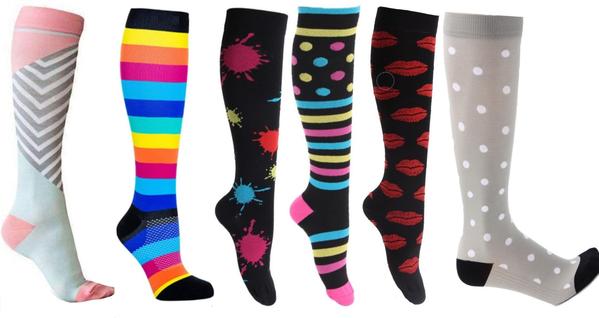 Designs, styles and variations of wide calf compression socks
