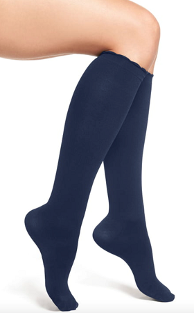 Mountain blue compression socks