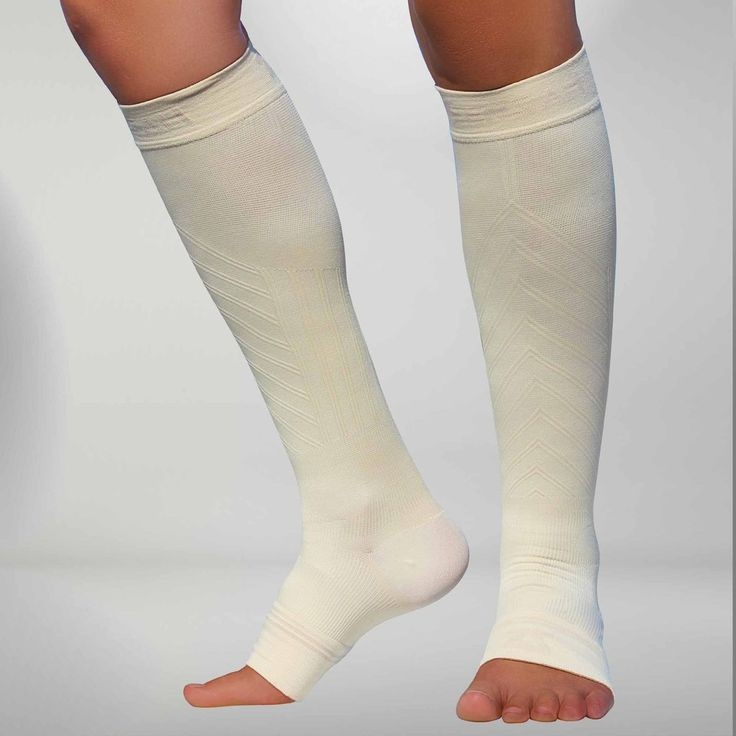 Open Toe Extra Wide Medical Socks Wore By a Diabetic Patient in the Hospital