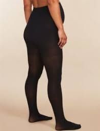 Pregnant woman in super plus size compression pantyhose