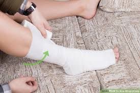 Procedure of using compression wraps for legs
