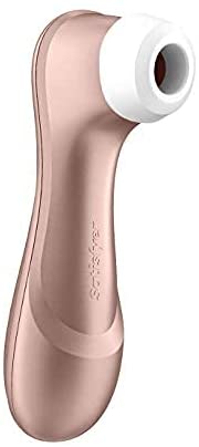 Picture of the Satisfyer Pro 2 sex toy. This is a waterproof clitoral suction toy that uses air to massage the clitoris to reach orgasm. This is also similar to the rose toy which operates the same way.