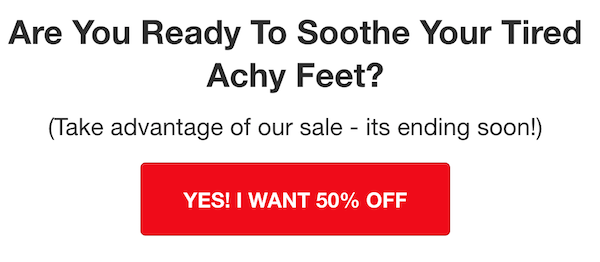 The docsocks website claims a sale on their compression socks. This is a picture of the button that tells everyone they can get 50% off their order. All the marketing tricks in the book are used on this website. Free (or discounted) shipping. Benefits like increased circulation, reduced pain, better flood flow, decreased fatigue and everything else.