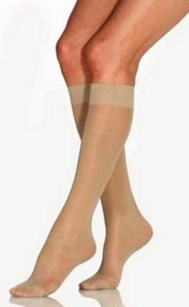 Close toe compression knee high stockings