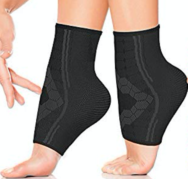 compression ankle socks and stockings include arch/heel support and accelerated blood flow to reduce pain and soreness in the feet