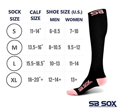 Size Chart Compression Socks