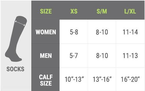 size chart for men and women