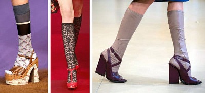 Different styles and varieties of socks