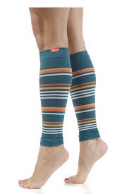stripped knee-high compression sleeves