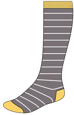 Sunset stripes compression socks