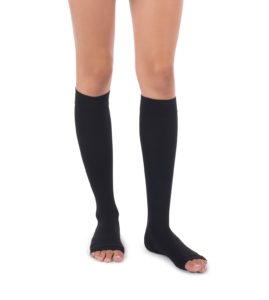 Unisex Moderate Support Toeless Knee High Socks