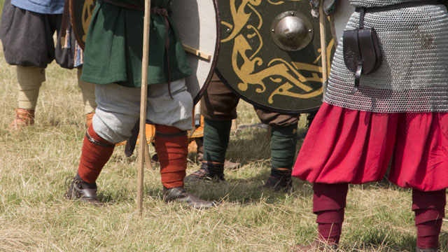 ancient and medieval vikings wearing leg wraps flight sock origin