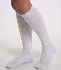 A picture of knee-high compression socks