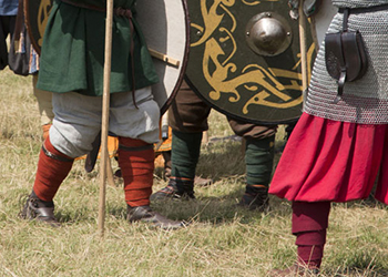 ancient and medieval vikings wearing leg wraps flight sock origin