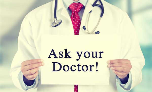 meme of a doctor holding up a sign that says "ask your doctor!"