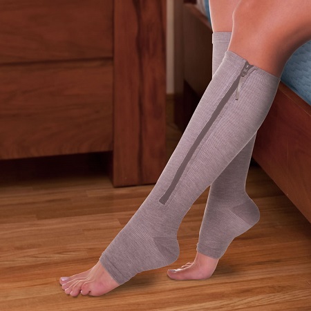 Zippered Compression Stockings - (Way Easier to Put On!)