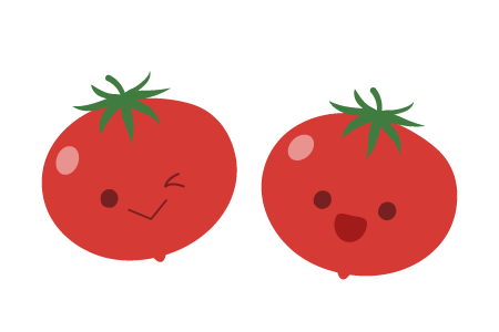 a cartoon of a pair of tomatoes