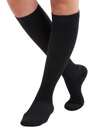 Black calf pressure hosiery
