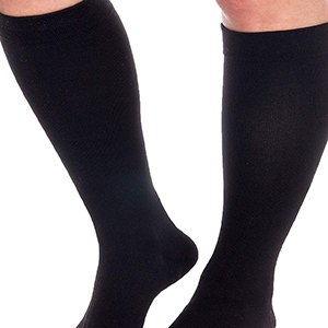 black wide-calf pressure hoses