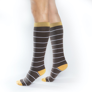 ComproGear Brown Knee High Compression Stockings 20-30 mmHg