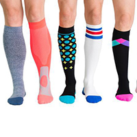 different sizes of ompression socks