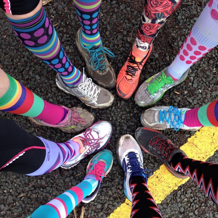 colorful compression socks