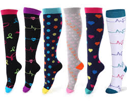 colorful compression socks