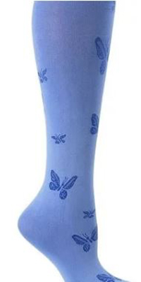 complement your attire with cute blue hosiery