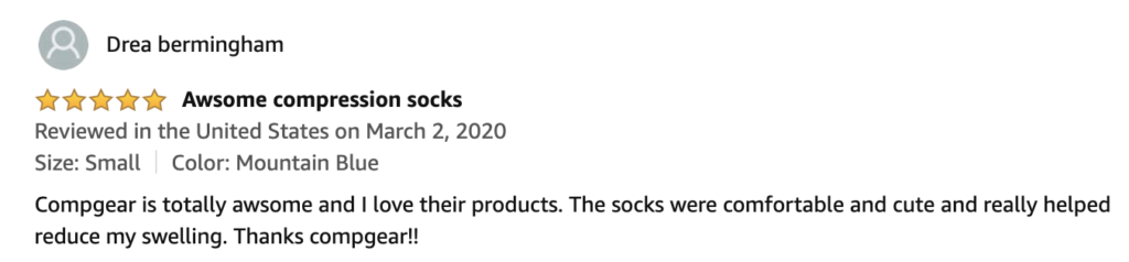 comprogear compression stockings customer review