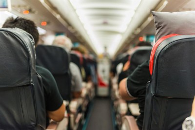 People sitting on a plane