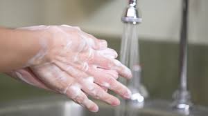 washing hands with soap