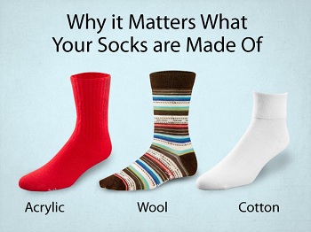 different materials of socks