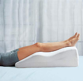 legs above heart level decrease swelling
