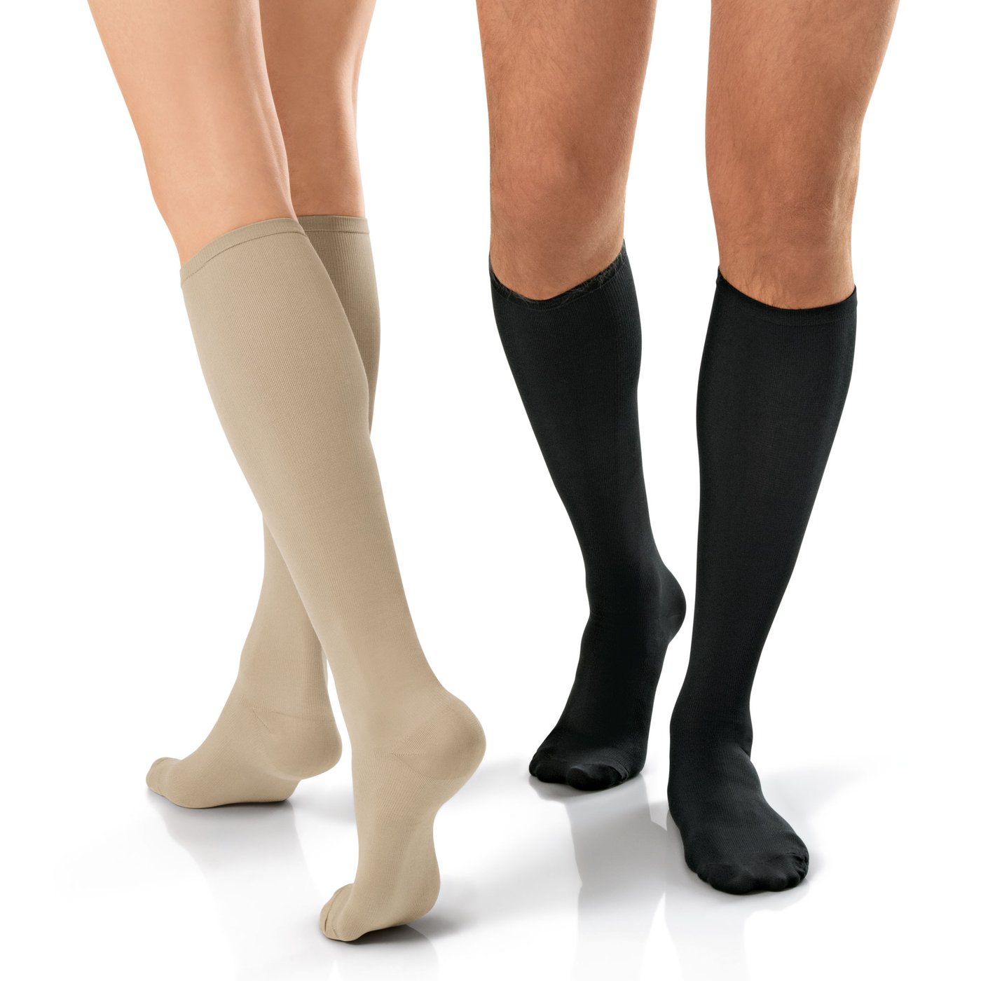 image of people wearing travel socks