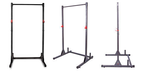 This image is of a free standing pull up bar in which the pull up bar is attached to a frame that sits on the floor.