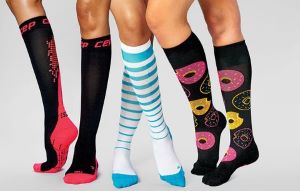 Colored compression socks