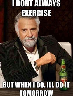 funny meme about exercise and workout
